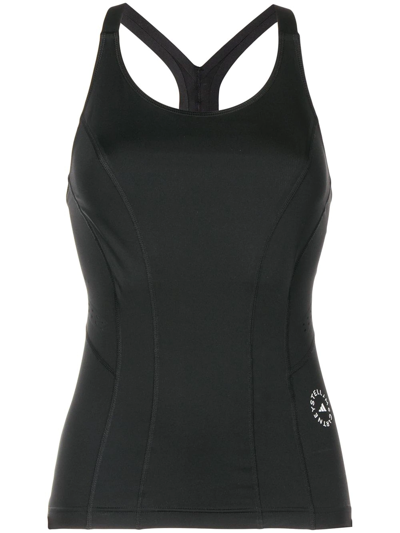 Adidas By Stella Mccartney Techno Fabric Sports Tank Top In Black