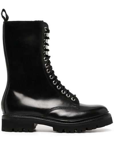 Grenson Arden Bolorado Patent-leather Boots In Black