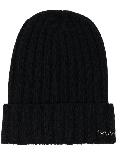 Visvim Black Knit Beanie Hat