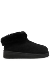 GRENSON SHEARLING LOGO-PATCH BOOT SLIPPERS
