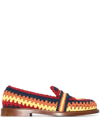 Chloé Multicoloured Kayla Crochet Loafers In Red