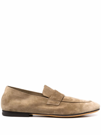 Officine Creative Airto Suede Loafers In Neutrals