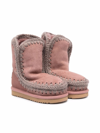 Mou Shearling Snow Boots In Pink