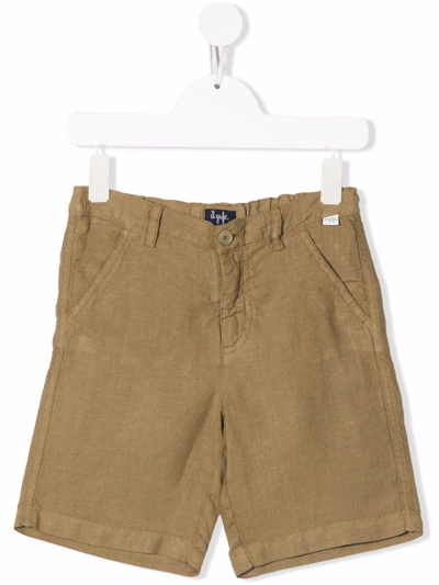 Il Gufo Kids' Logo-patch Bermuda Shorts In Neutrals