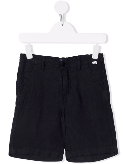 Il Gufo Kids' Logo-patch Bermuda Shorts In Blue