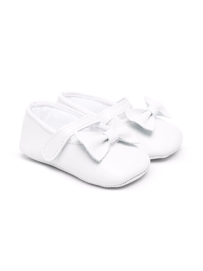 Il Gufo Babies' Bow-detailed Ballerina Shoes In White