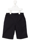 Familiar Elasticated Straight-leg Trousers In Black