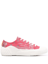 Kenzo Tiger-crest Low-top Sneakers In Pink