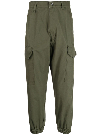 Izzue Army Cargo Tapered Trousers In Green