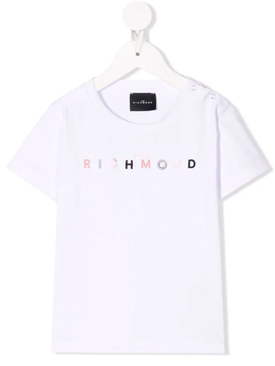 John Richmond Junior Babies' Signature Logo-embroidered Cotton T-shirt In White