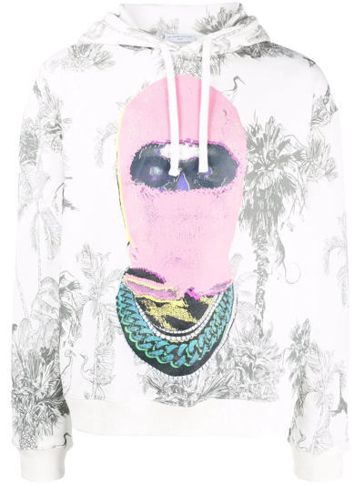 Ih Nom Uh Nit Graphic Palm-print Hoodie In White