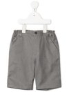 Familiar Elasticated Straight-leg Trousers In Grey