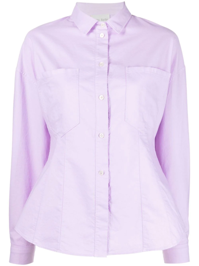 Forte Forte Chest-pocket Longsleeved Shirt In Purple