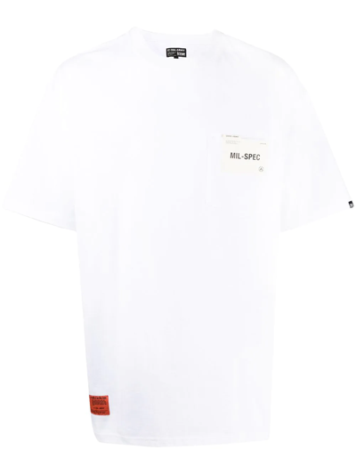 Izzue Logo-patch Cotton T-shirt In White