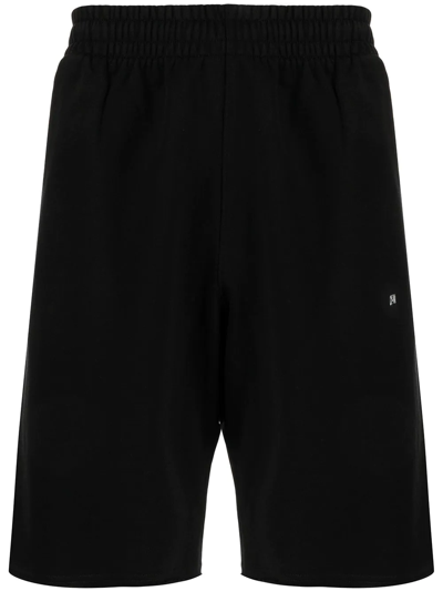 Off-white Wave Diag-print Track Shorts In Black