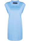 Federica Tosi Round Neck Short-sleeved T-shirt Dress In Blue
