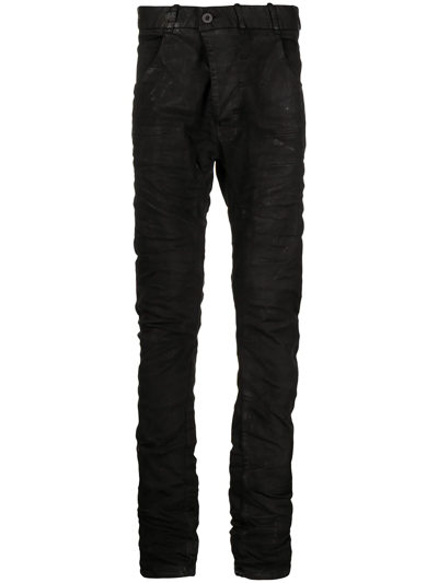 Boris Bidjan Saberi Distressed-finish Skinny-cut Jeans In Black