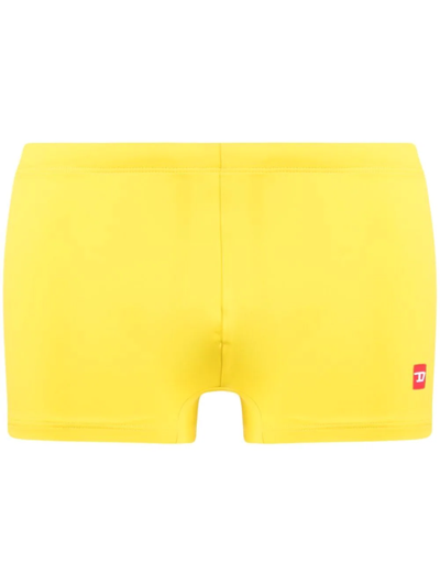 Diesel Red Tag Logo-print Boxers In Yellow