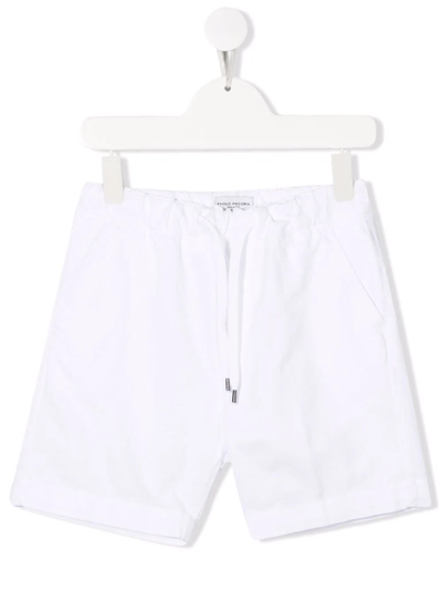 Paolo Pecora Kids' Drawstring-waist Cotton Shorts In White