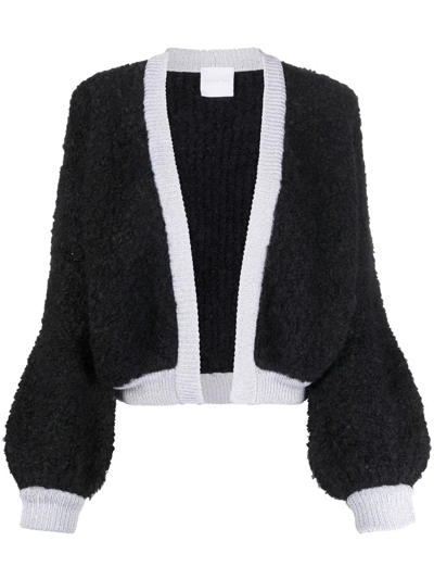 Antonella Rizza Open-front Chunky Knit Cardigan In Black