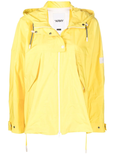 Yves Salomon Drawstring-hooded Jacket In Yellow