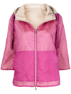 Herno Reversible Hooded Jacket In Pink