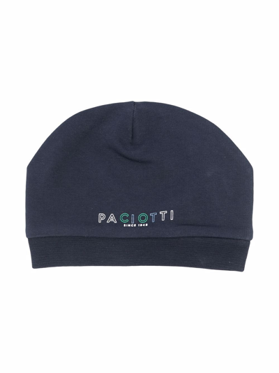 Cesare Paciotti 4us Kids' Logo-print Cotton Hat In Blue