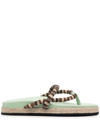 Missoni Stripe-strap Flip-flop Sandals In Black