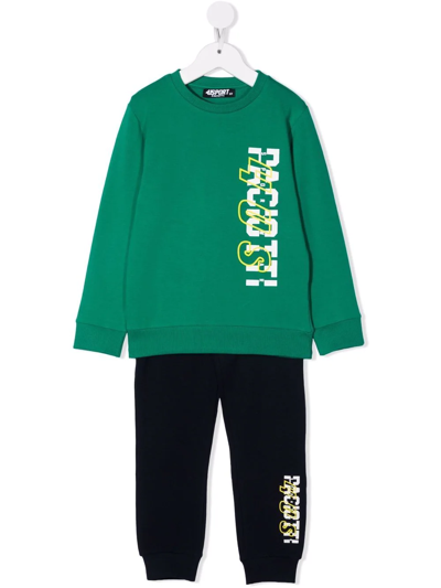Cesare Paciotti 4us Kids' Logo-print Tracksuit Set In Green