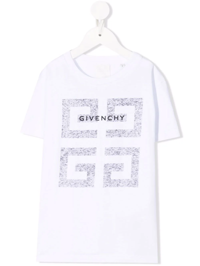 Givenchy Kids' Logo-print Short-sleeve T-shirt In White