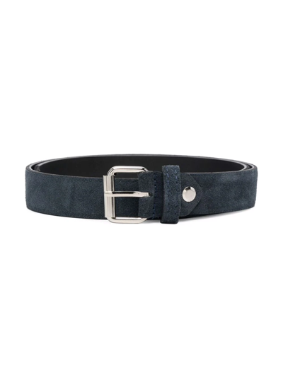 Paolo Pecora Kids' Metallic-buckle Belt In Blue