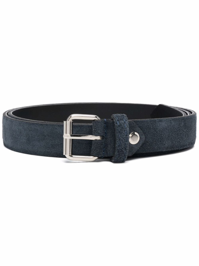 Paolo Pecora Kids' Metallic-buckle Belt In Blue