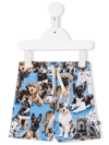 MOLO ALL-OVER DOG-PRINT SHORTS