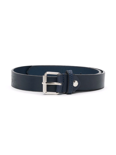 Paolo Pecora Kids' Metallic-buckle Belt In Blue