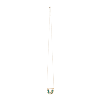 Bottega Veneta Silver Necklace With Pendant Jewellery In Green