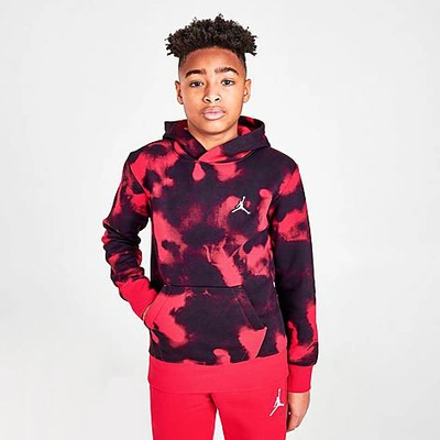 Printed Hoodie Tie Dye Red And Black Hoodie Nike Kids' Jordan Boys