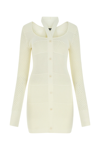 Andrea Adamo Ivory Stretch Viscose Blend Dress