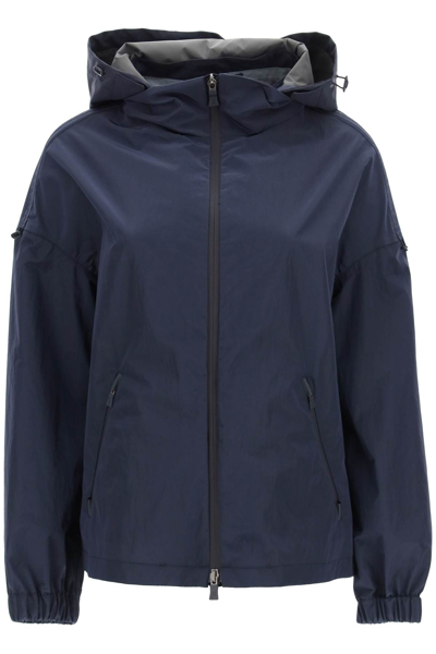 Herno Laminar Opalescent Jacket In Blue