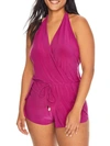 Magicsuit Solid Bianca One-piece Romper In Hibiscus