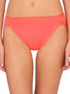 Natori Bliss French Cut Brief Panty Underwear With Lace Trim In Sunrise