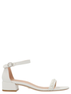 Stuart Weitzman Nudist June Low-heel Sandals In White