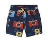 Paul Smith Junior Blue Boy Swimsuit With Multicolor Print In Black