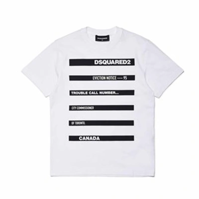 Dsquared2 Kids' Logo-print Cotton T-shirt In White