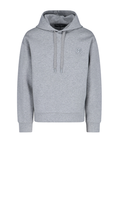 Dolce & Gabbana Sweatshirt With Logo In Grey