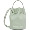 Balenciaga Green Xs Drawstring Wheel Bucket Bag