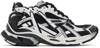 Balenciaga Men's Runner Mesh & Nylon Sneakers In White Black