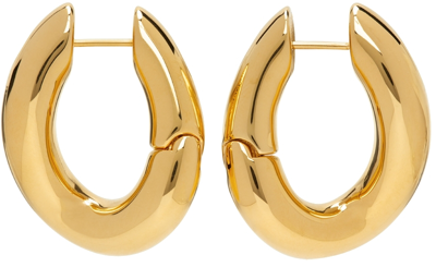 Balenciaga Gold Loop Earrings In 0027 Gold