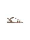 Valentino Rockstud Rubber Sandals In Poudre Color In Poudre