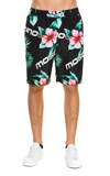Moschino "hibiscus" Bermuda In Black
