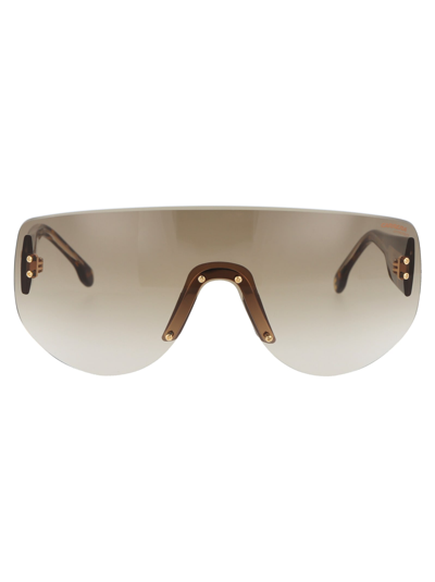 Carrera Flaglab 12 86 0086 Shield Sunglasses In Brown